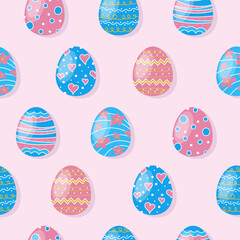 seamless pattern with easter eggs
