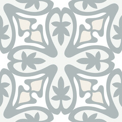 Mediterranean Tiles Seamless Pattern. Vector illustration