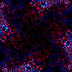 Geometric color watercolor pattern. Abstract kaleidoscope aquarelle background for surface and textile design. Repeat urban texture with watercolour elements. Modern wallpaper tile.