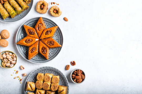Baklava with honey and nuts