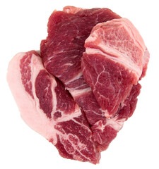 Neckbone collar-butt Raw pork steak png without background isolated