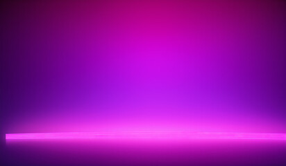 generated with generative ai, abstract panoramic neon background. Bright purple violet pink lines glowing in ultraviolet light