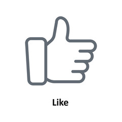 Like  Vector   Outline Icons. Simple stock illustration stock