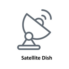 Satellite Dish  Vector   Outline Icons. Simple stock illustration stock