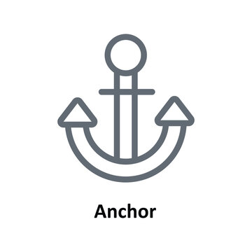 Anchor  Vector   Outline Icons. Simple stock illustration stock