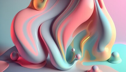 The soft and subtle pastel tones are in this fluid background.  Generative AI