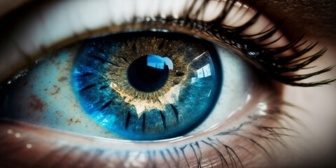 Closeup of an Eye, Blue Eye, Security, Watch