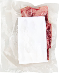 vacuum-packed raw pork beef meat vacuum-packing package png without background 