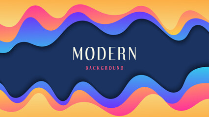 Modern Abstract Colorful Gradient Waves Background Design