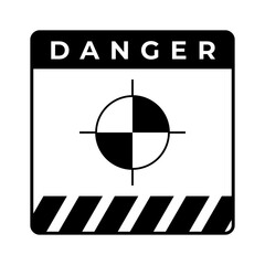 Center of Gtavity symbol, Center of mass and center mark for international cargo packaging
