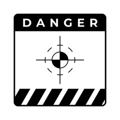 Center of Gtavity symbol, Center of mass and center mark for international cargo packaging
