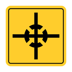 Center of Gtavity symbol, Center of mass and center mark for international cargo packaging