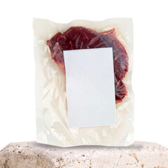 vacuum-packed raw pork beef meat displayed vacuum-packing package png without background