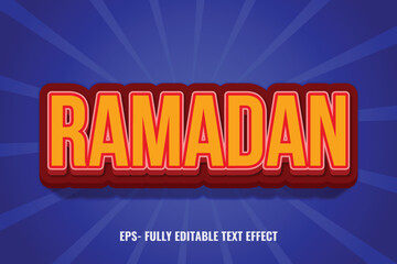 Ramadan 3D editable text effect