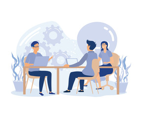 Commercial law, Legal advice for business,  professional employee rights consultancy. flat vector modern illustration