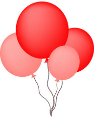 Round shaped balloons colorful