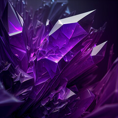 Mysterious purple crystal abstract generative background. Created by AI tool.