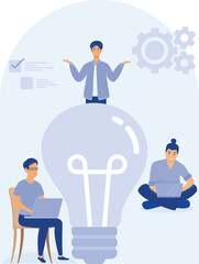 Project life cycle abstract concept, Project planning, design structure matrix, flat vector modern illustration