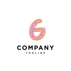 Letter G Donut cake icon logo template