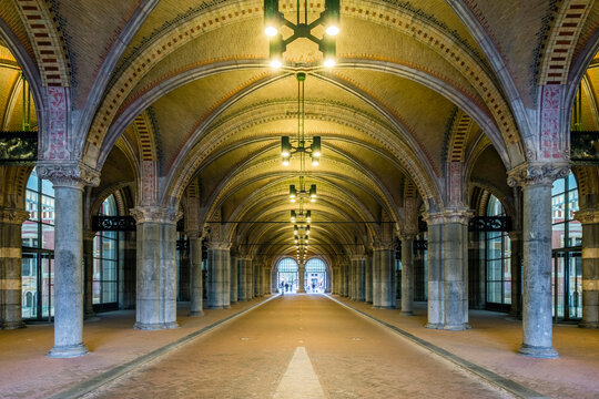 Classical Arches And Columns For Pedestrian And Bicycle Traffic At Rijksmuseum