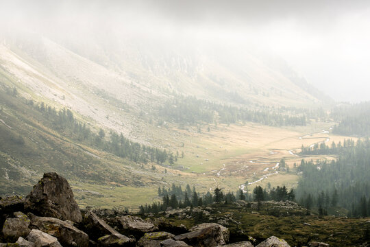 Montain landscape in Devero National Park, Piemonte, Italy.