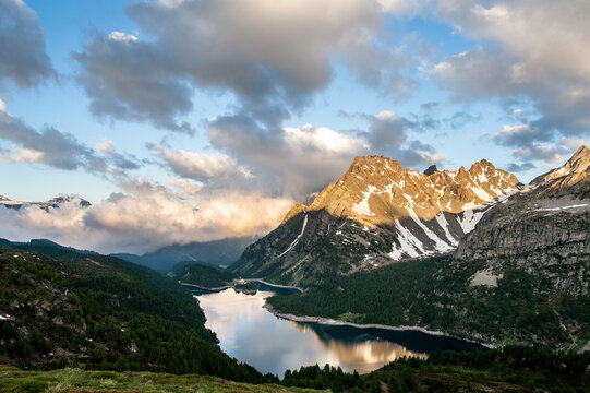 Montain landscape in Devero National Park, Piemonte, Italy.