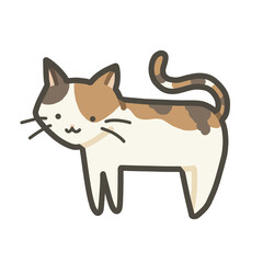 猫の手書きイラスト　カラー