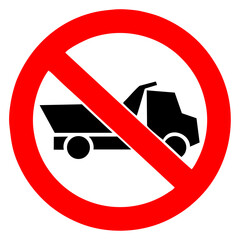 no heavy vehicles safety sign