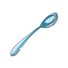 spoon on white background vector illustration
