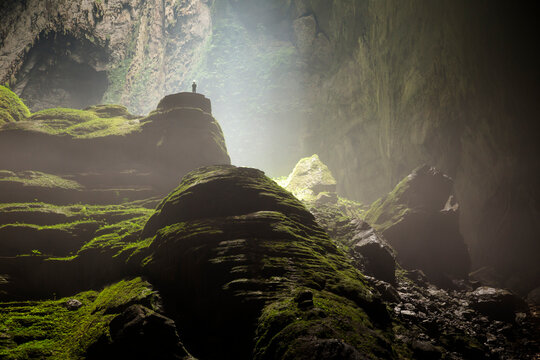 Cave fog and clouds in Hang Son Doong, Veitnam.