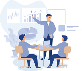 Headhunter service  concept, Human resources, corporate ladder, meeting room, job listing website, employment hierarchy, career ladder, contract abstract metaphor. flat vector modern illustration