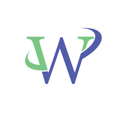 W alphabet initial swoosh logo