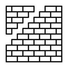 brick wall icon, bricks vector, wall illustration