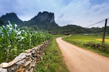 Mountain road. The incredible road between Sapa and Lai Chau, Vietnam