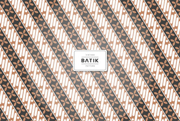 Vector vintage traditional batik seamless pattern