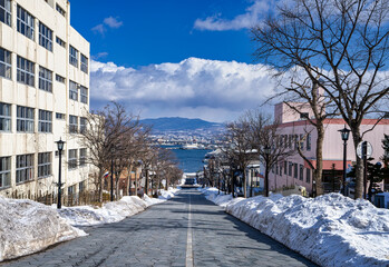冬の函館　八幡坂