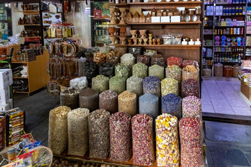 spices on the old market in dubai