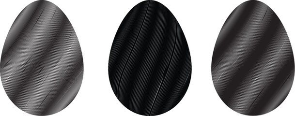 Easter Egg Design. Vector oval shape. Ornament Easter eggs set.