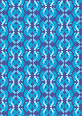 seamless pattern with blue tiles