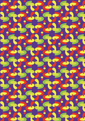 seamless pattern with colorful hearts
