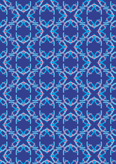 blue and white tiles