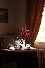 Tea-set and flowers