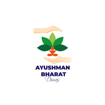 Vector illustration for Ayushman Bharat Diwas means blessed India day