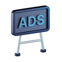 Commercial Signboard 3D Icon