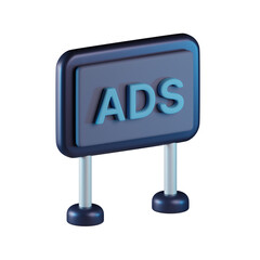 Commercial Billboard 3D Icon