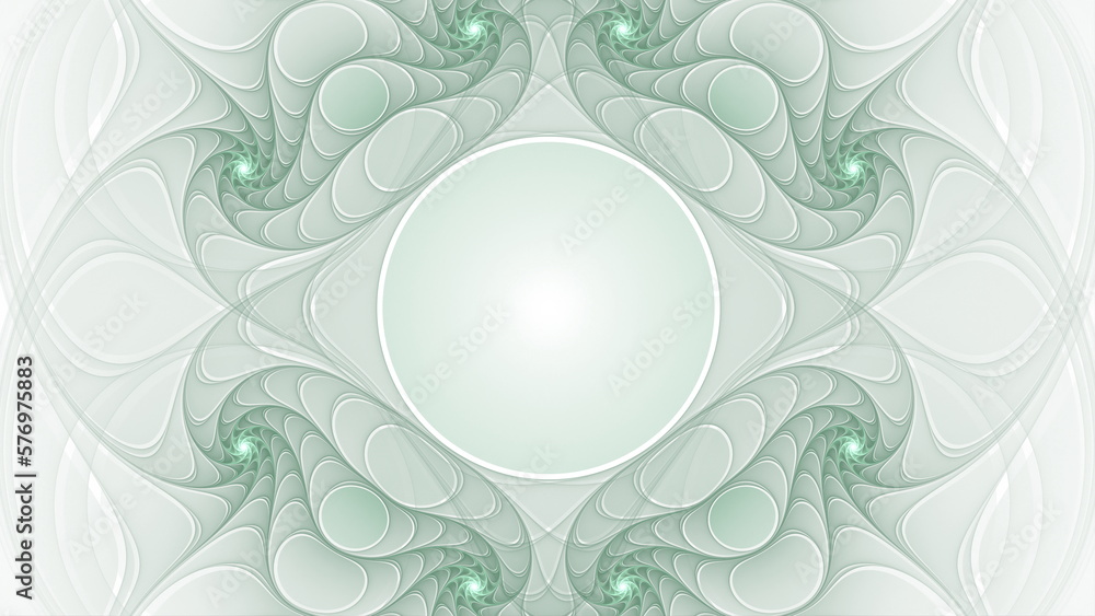 Poster luminous modern abstract background, fractal world. digital space for use in design. round shapes an