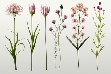 Fototapeta na wymiar About Flower stems. Isolated on white background.