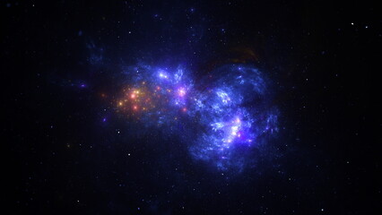 Galaxy Space background universe magic sky nebula night purple cosmos. Cosmic galaxy wallpaper blue starry color star dust. Blue texture abstract galaxy infinite future dark deep light 3d render