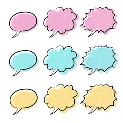 3色の吹き出しセット