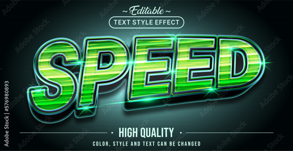 Poster Editable text style effect - Speed text style theme.